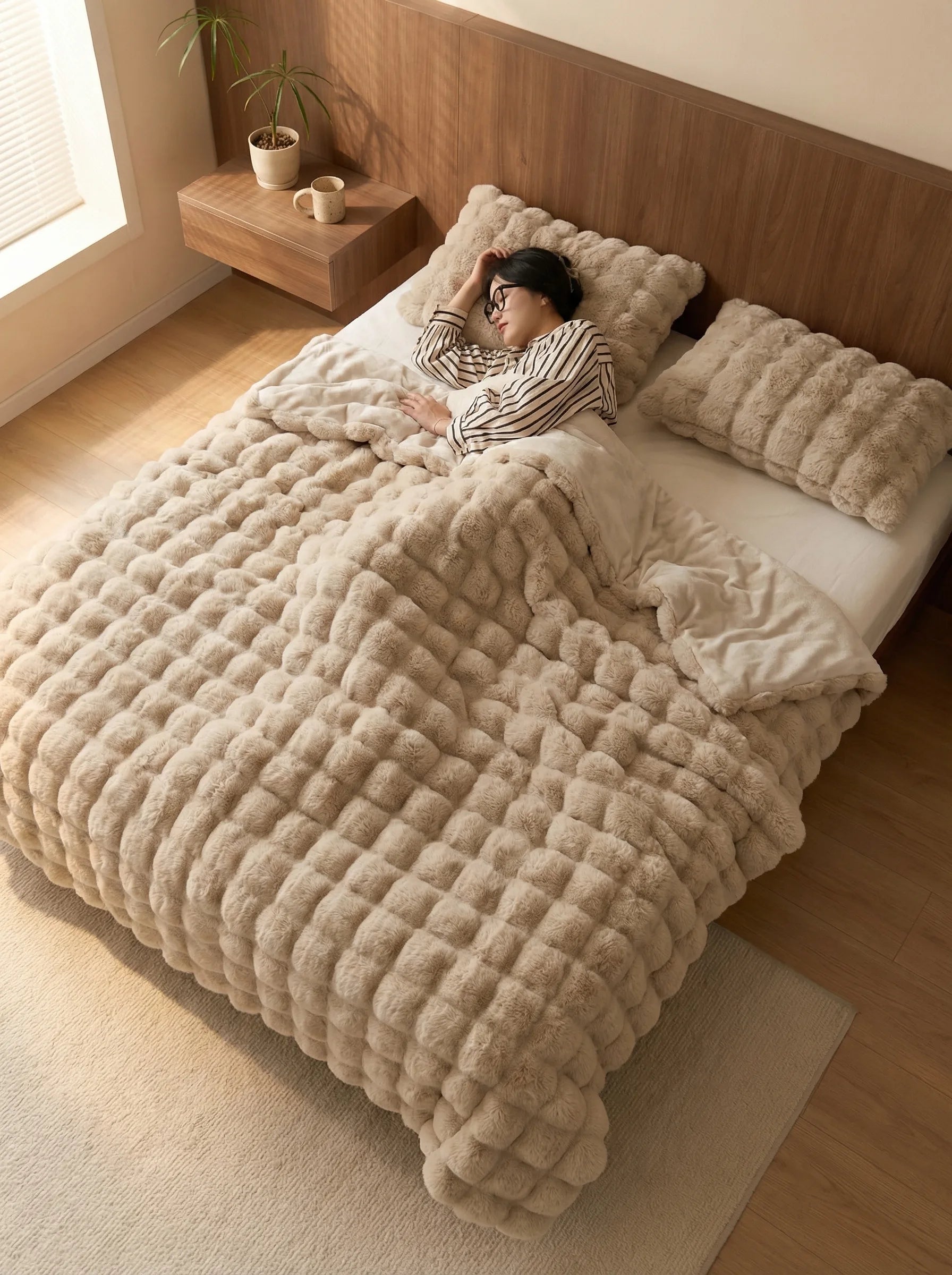 Manta De Felpa Cálida Para Sofá | Manta Suave Y Acogedora Para Cama-Blanket-SeemSeem