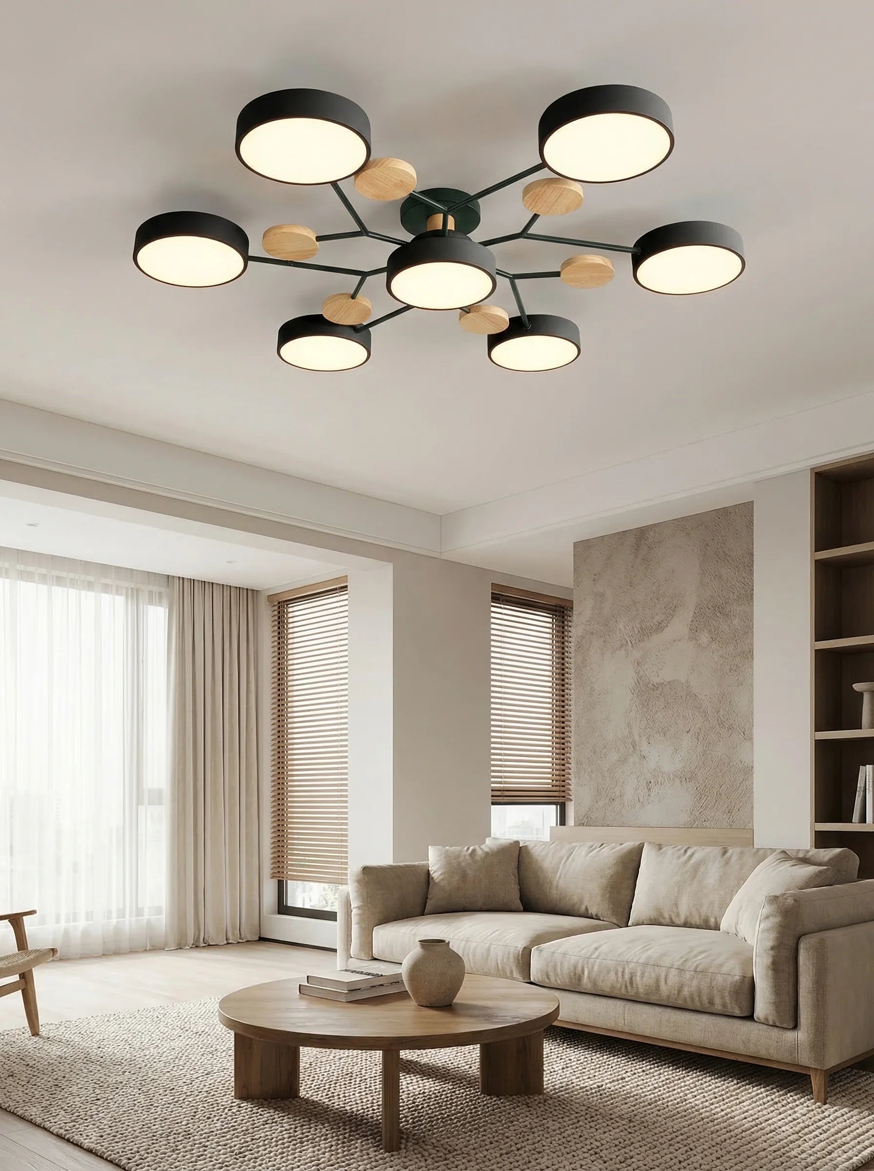 Lámpara De Techo LED Moderna Para Salón | Plafón Circular Moderno-Ceiling Light-SeemSeem