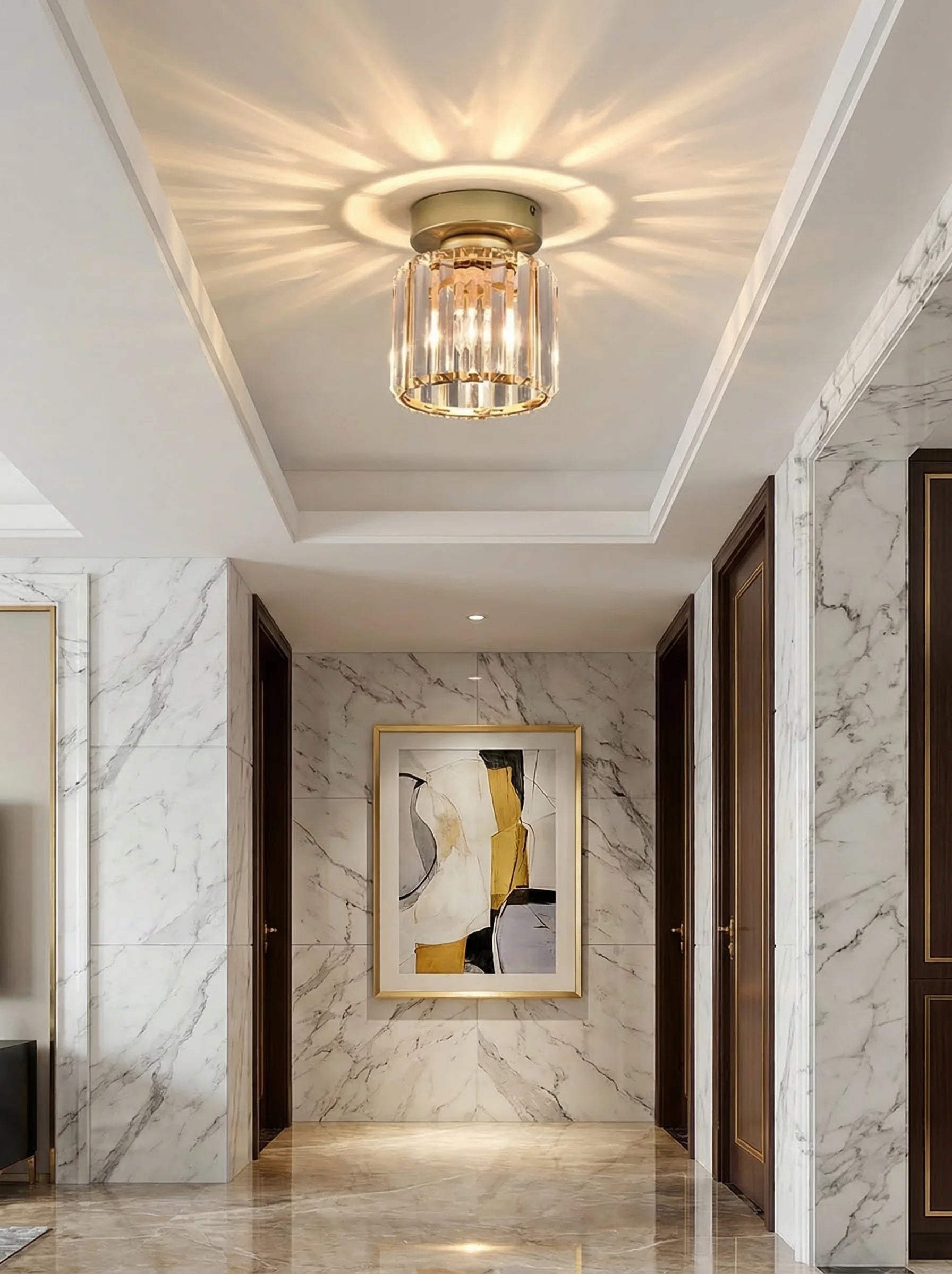 Lámpara De Techo Moderna Negra | Plafón LED Para Pasillo Cocina Y Dormitorio-Ceiling Light-SeemSeem