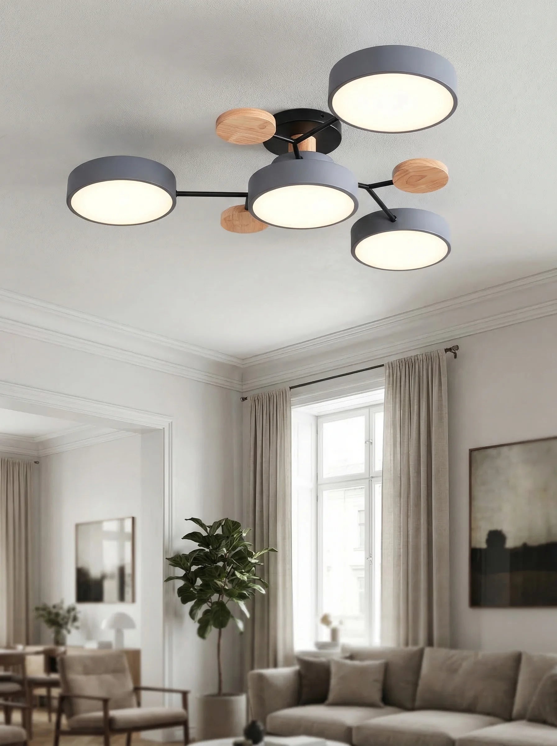 Lámpara De Techo LED Moderna Para Salón | Plafón Circular Moderno-Ceiling Light-SeemSeem