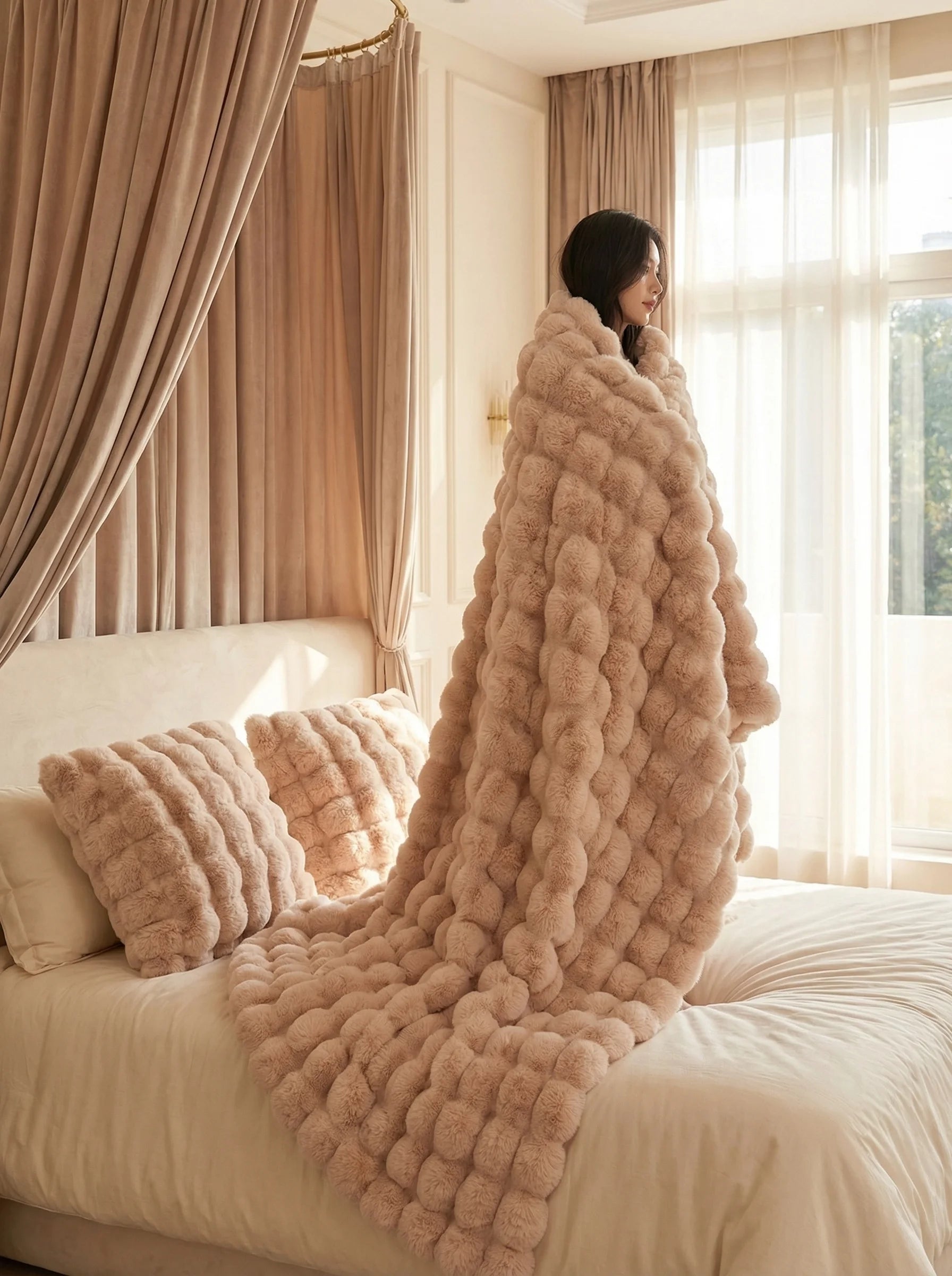 Manta De Felpa Cálida Para Sofá | Manta Suave Y Acogedora Para Cama-Blanket-SeemSeem