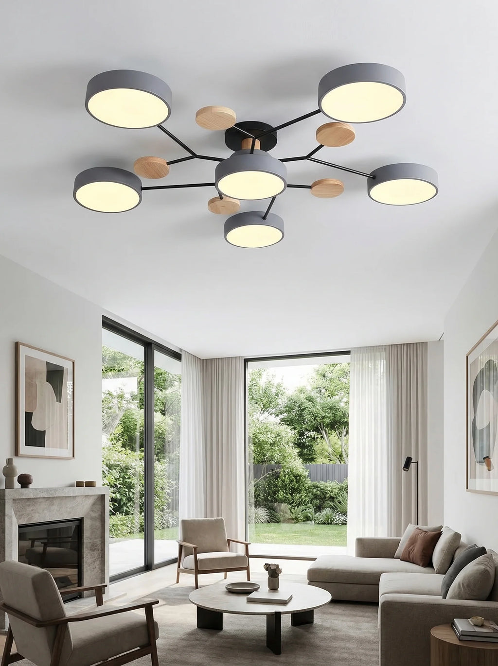 Lámpara De Techo LED Moderna Para Salón | Plafón Circular Moderno-Ceiling Light-SeemSeem