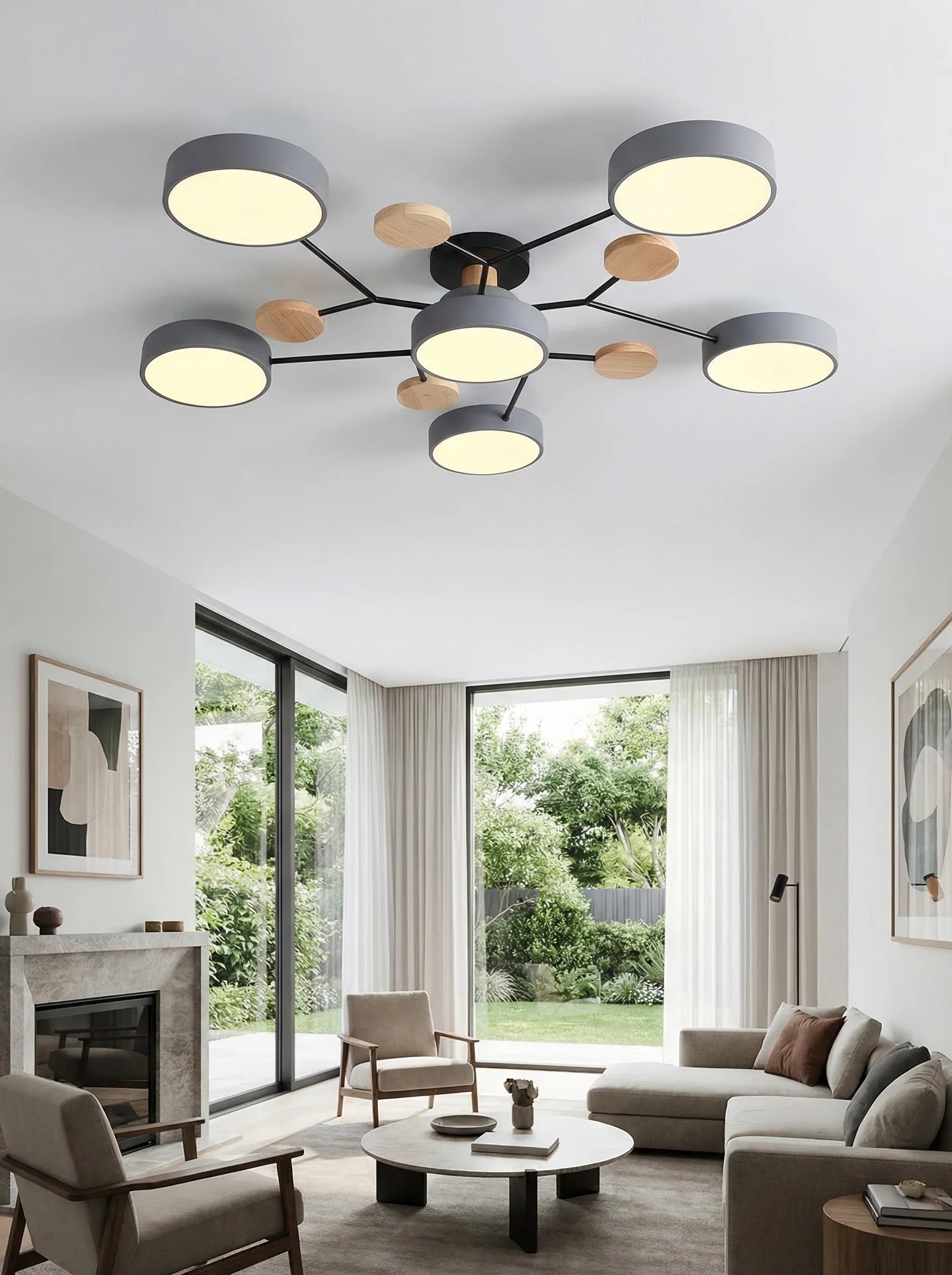 Lámpara De Techo LED Moderna Para Salón | Plafón Circular Moderno-Ceiling Light-SeemSeem