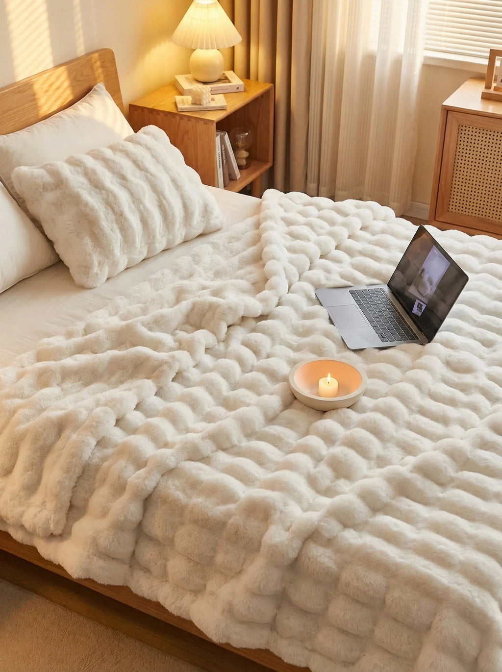 Manta De Felpa Cálida Para Sofá | Manta Suave Y Acogedora Para Cama-Blanket-SeemSeem