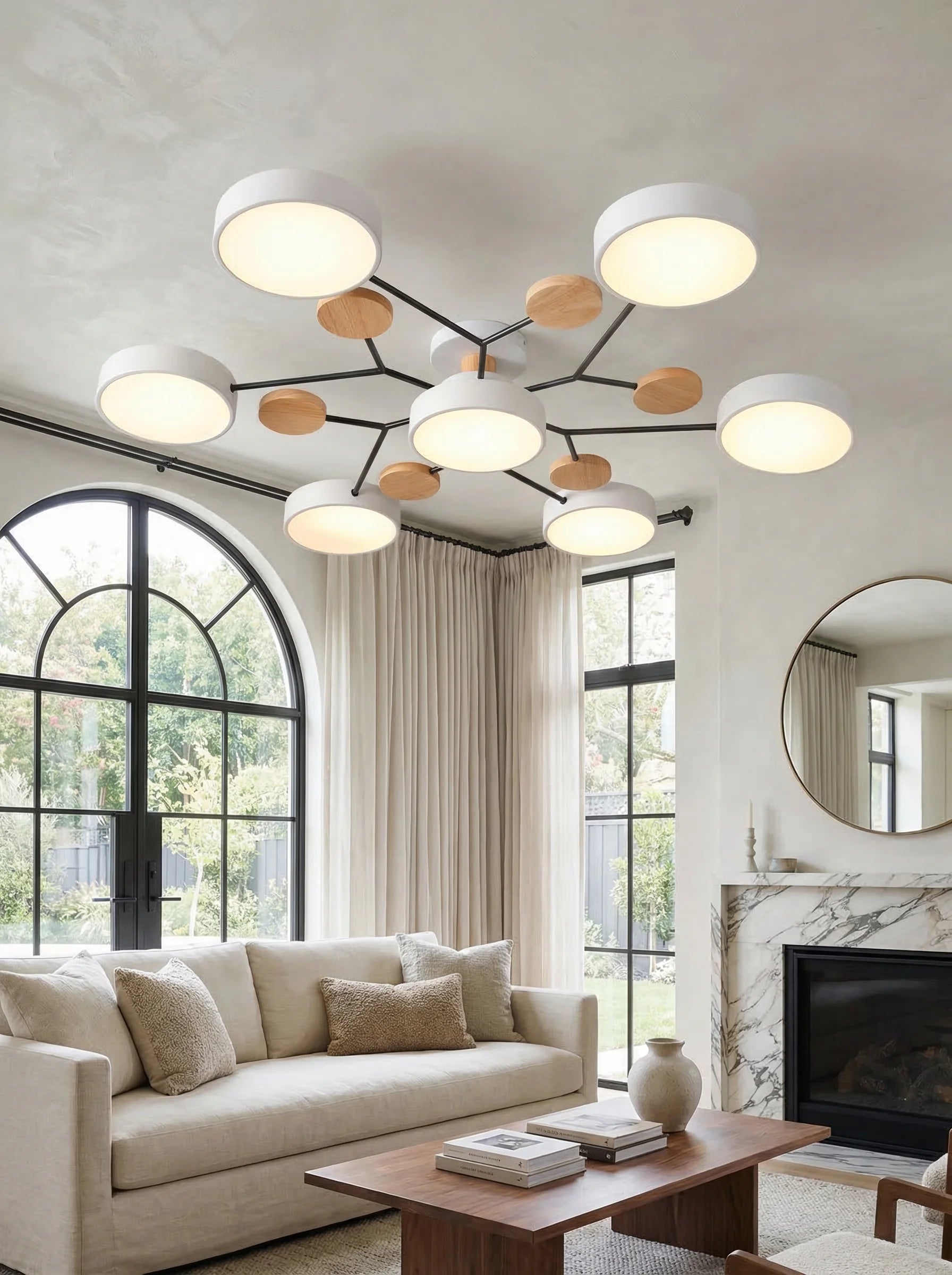 Lámpara De Techo LED Moderna Para Salón | Plafón Circular Moderno-Ceiling Light-SeemSeem
