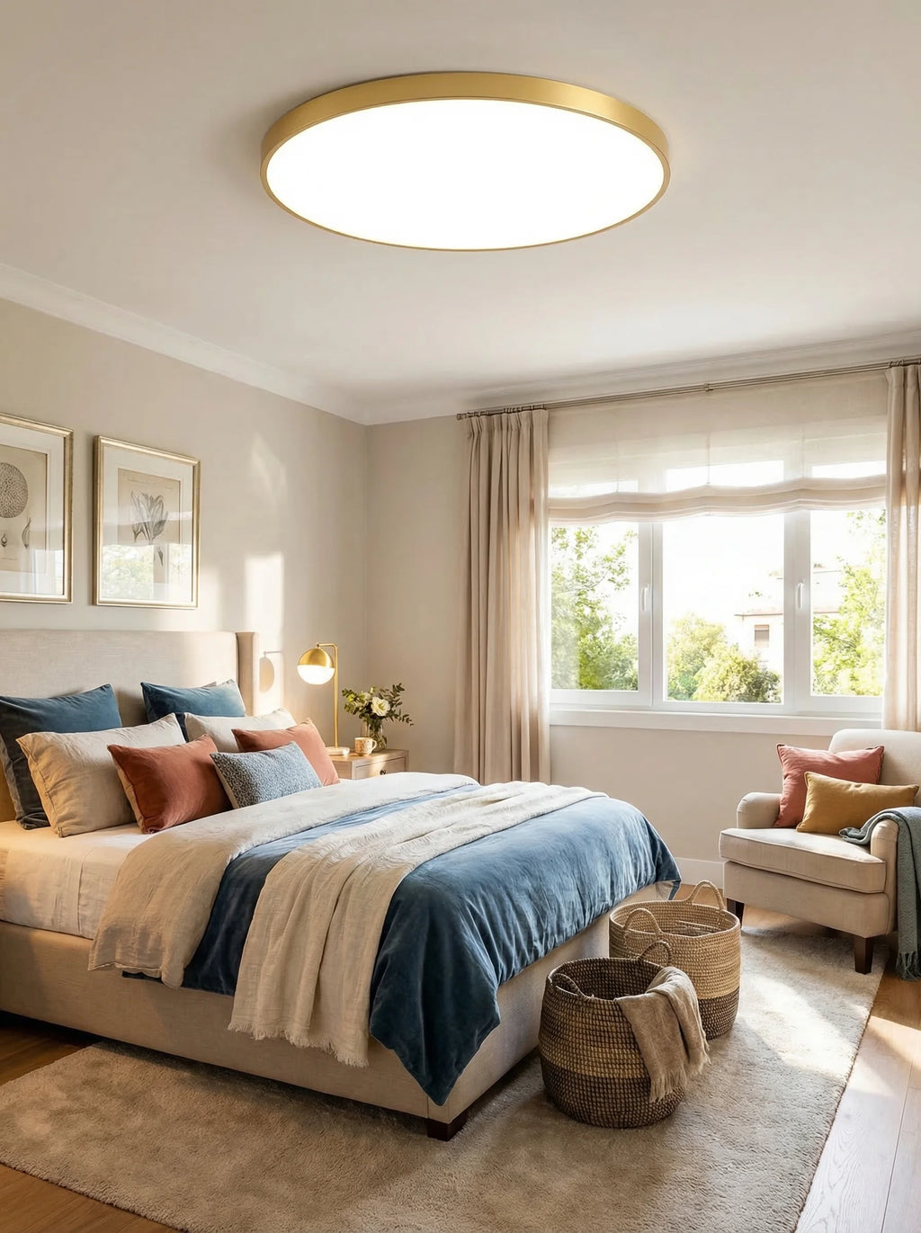 Lámpara LED De Techo Redonda Minimalista | Plafón Moderno Para Dormitorio Salón O Cocina-Ceiling Light-SeemSeem
