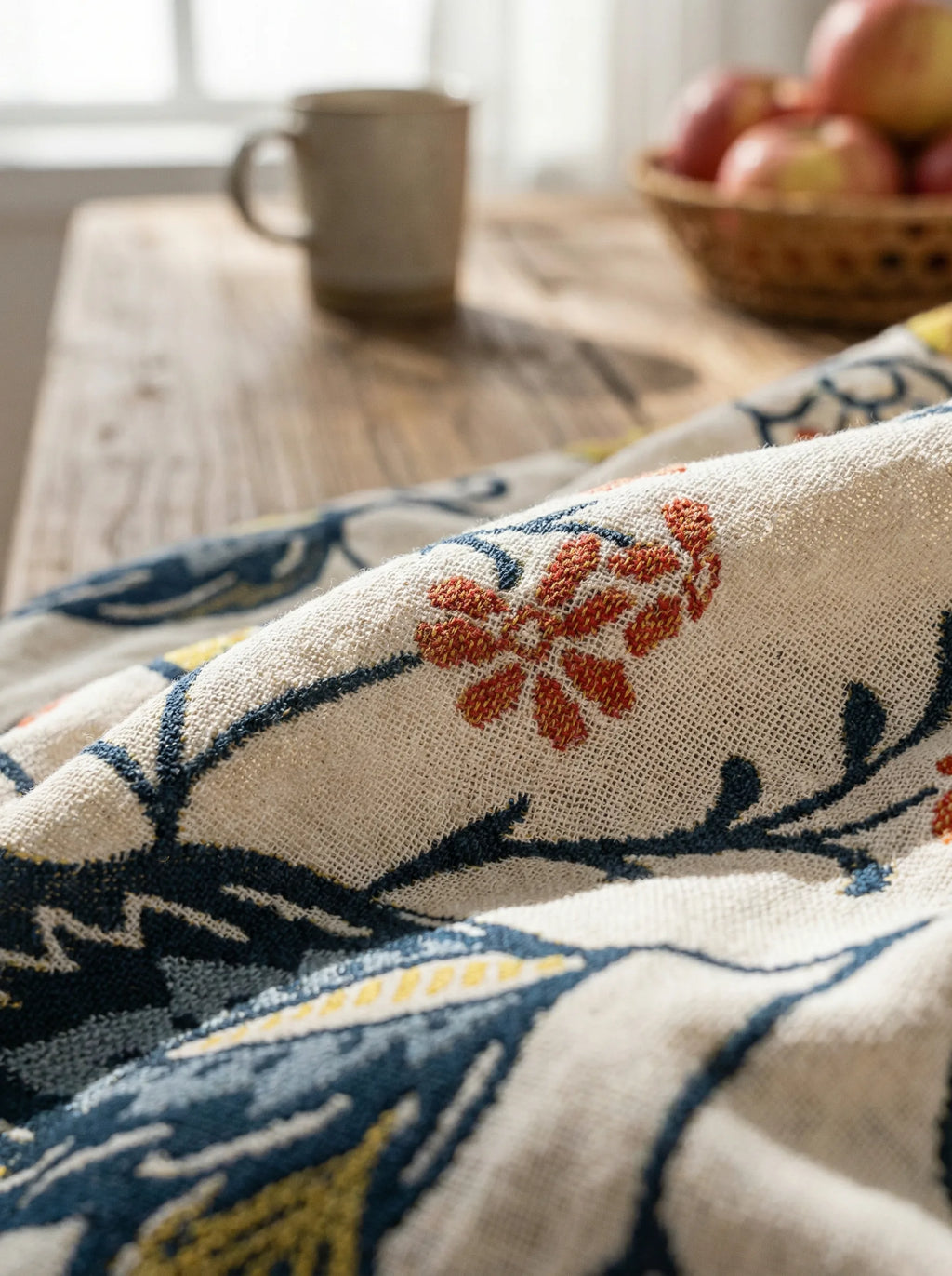 Manta Floral De Algodón Para Sofá | Manta Decorativa Para Cama-Blanket-SeemSeem