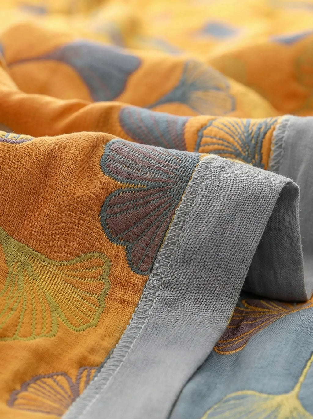 Manta Floral De Algodón Para Sofá | Manta Decorativa Con Hojas Para Cama-Blanket-SeemSeem