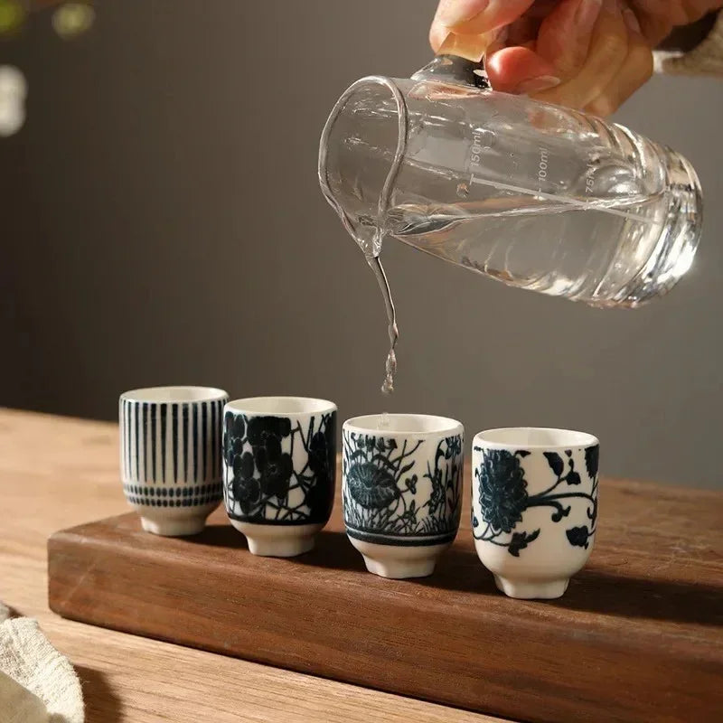 Japanisches Keramik-Tassen-Set | Probier-Set mit Krug – Drinkware-SeemSeem