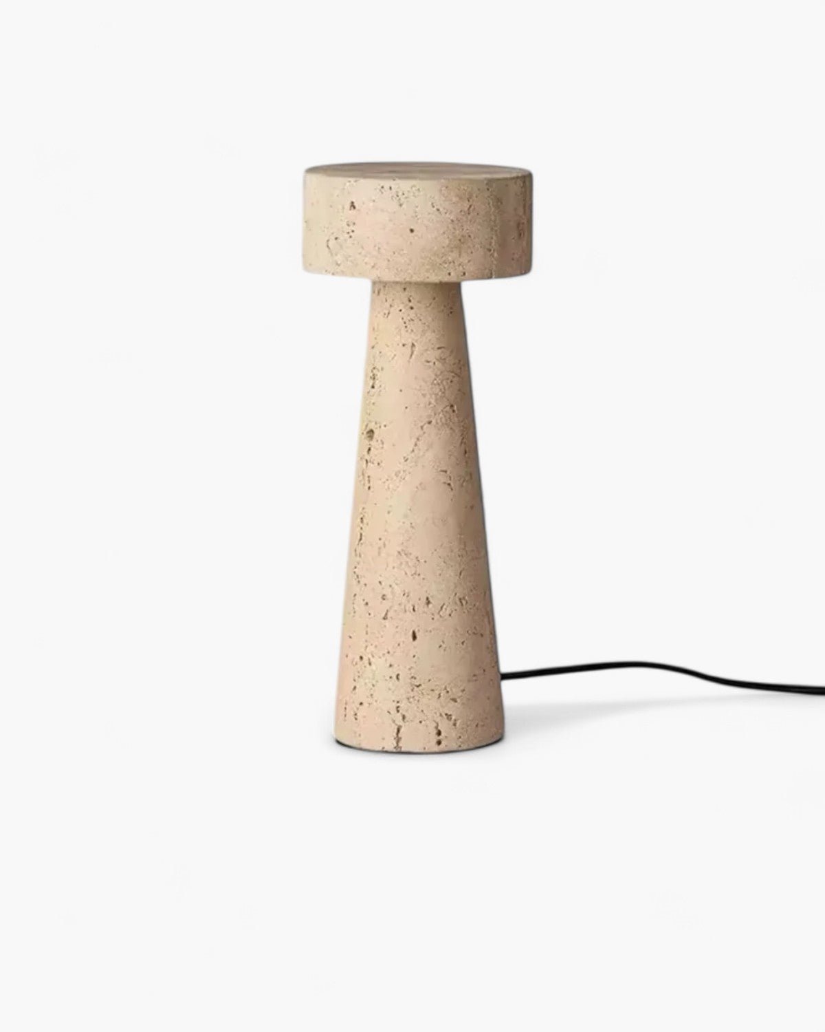 Lámpara De Mesa Travertino | Diseño Escultural Minimalista-Lamp-SeemSeem
