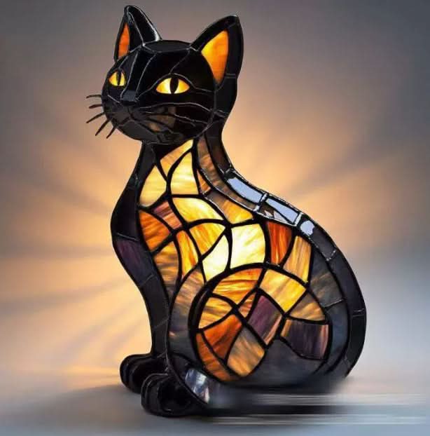 Lámpara Decorativa Estilo Tiffany | Figura Animal Con Vitral Artístico-Lamp-SeemSeem