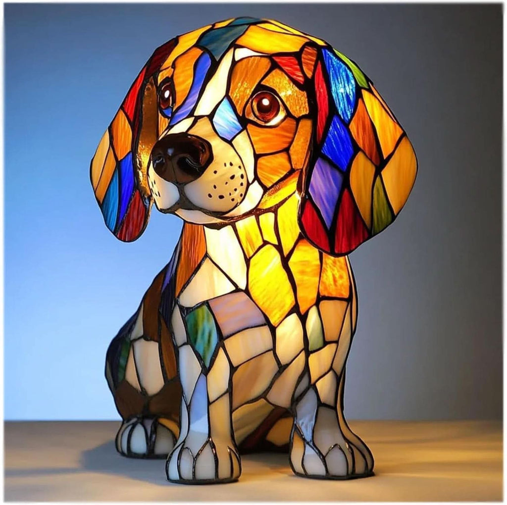 Lámpara Decorativa Estilo Tiffany | Figura Animal Con Vitral Artístico-Lamp-SeemSeem