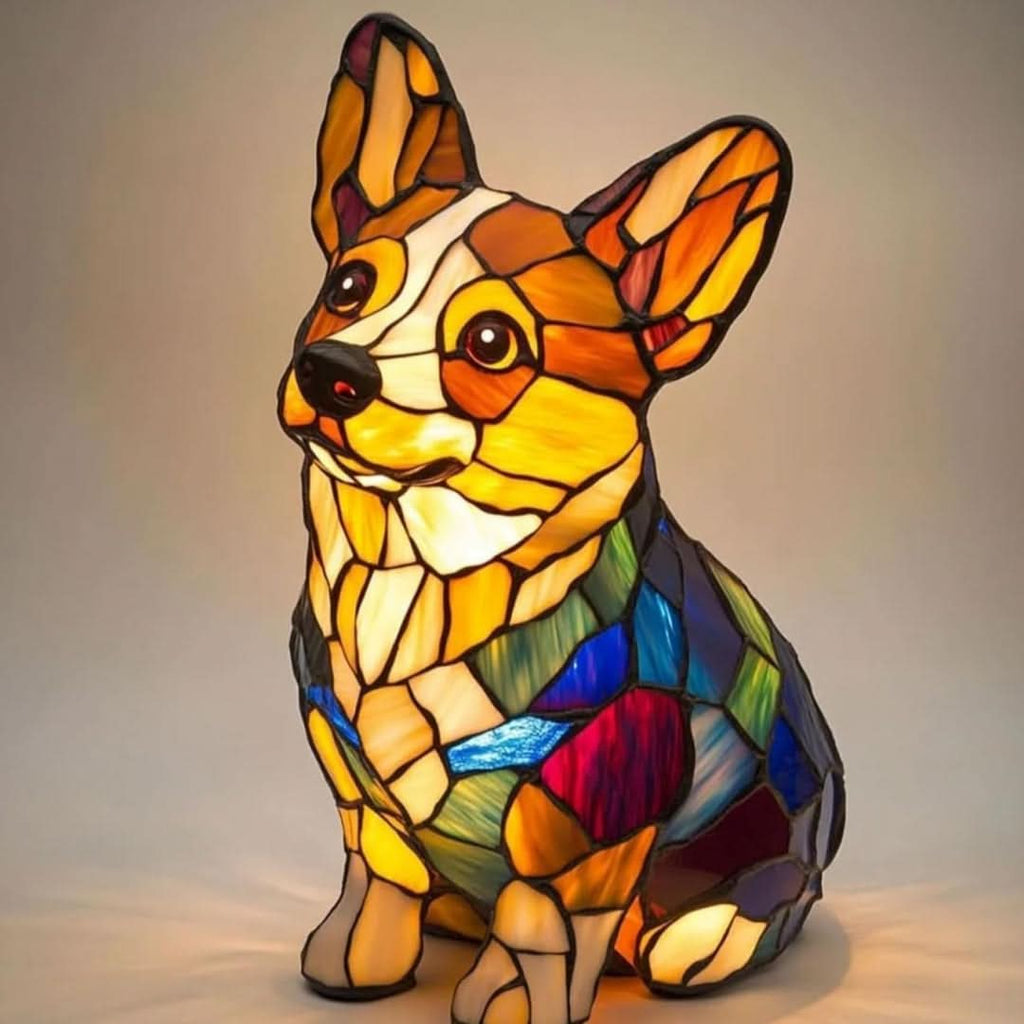 Lámpara Decorativa Estilo Tiffany | Figura Animal Con Vitral Artístico-Lamp-SeemSeem