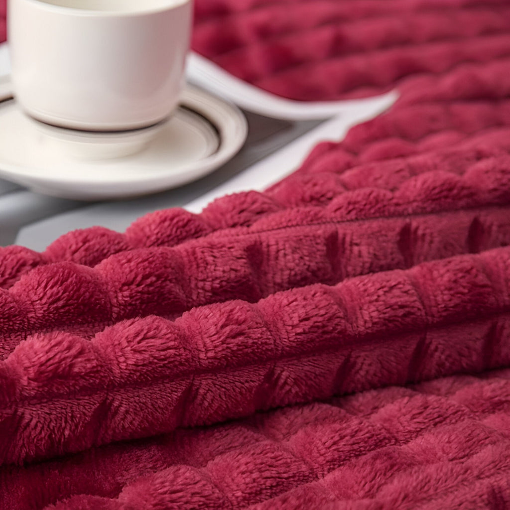 Geriffelte Flanelldecke | Weiche Decke für Sofa und Bett - Blanket-SeemSeem