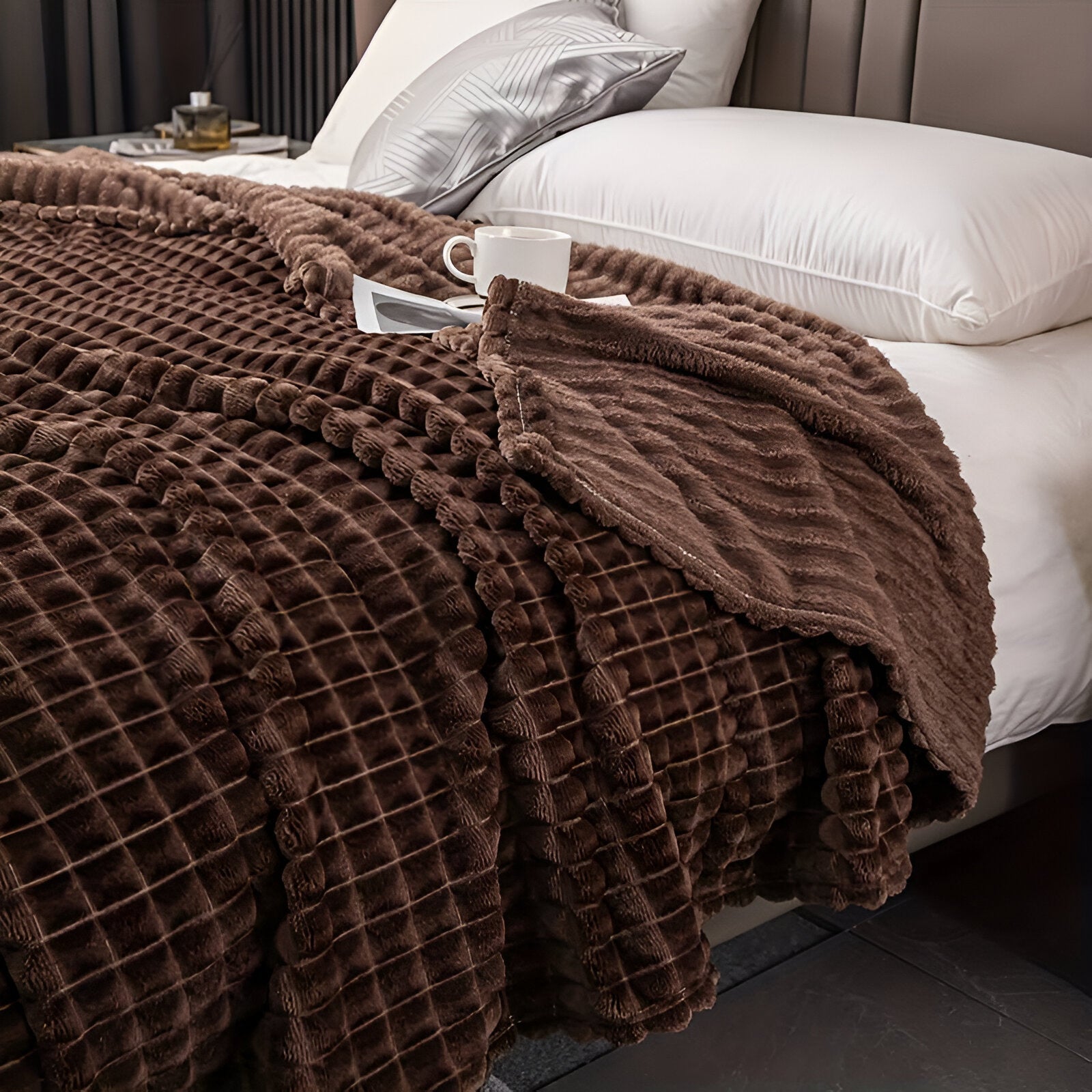 Gefräulte Flanelldecke | Weiche Decke für Sofa und Bett - Blanket-SeemSeem