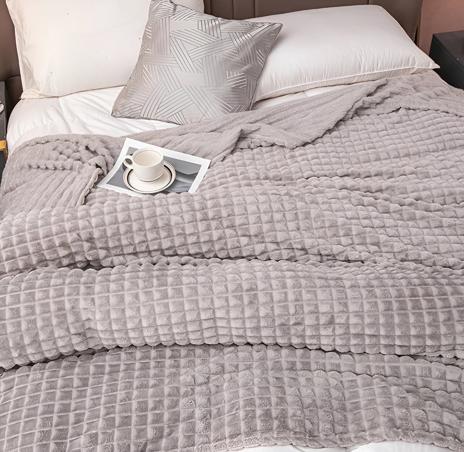 Geriffelte Flanelldecke | Weiche Decke für Sofa und Bett - Blanket-SeemSeem
