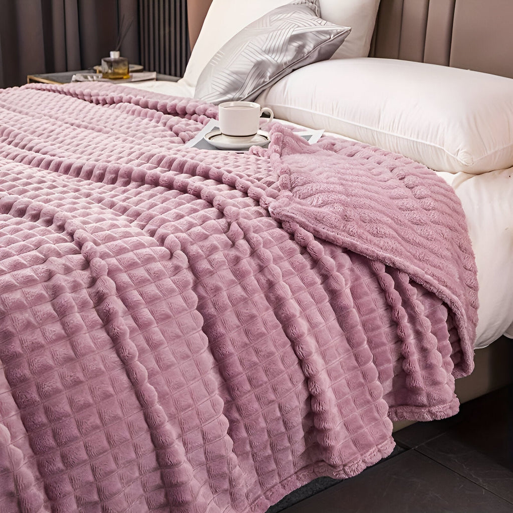 Flanellgeriffelte Decke | Weiche Decke für Sofa und Bett - Blanket-SeemSeem
