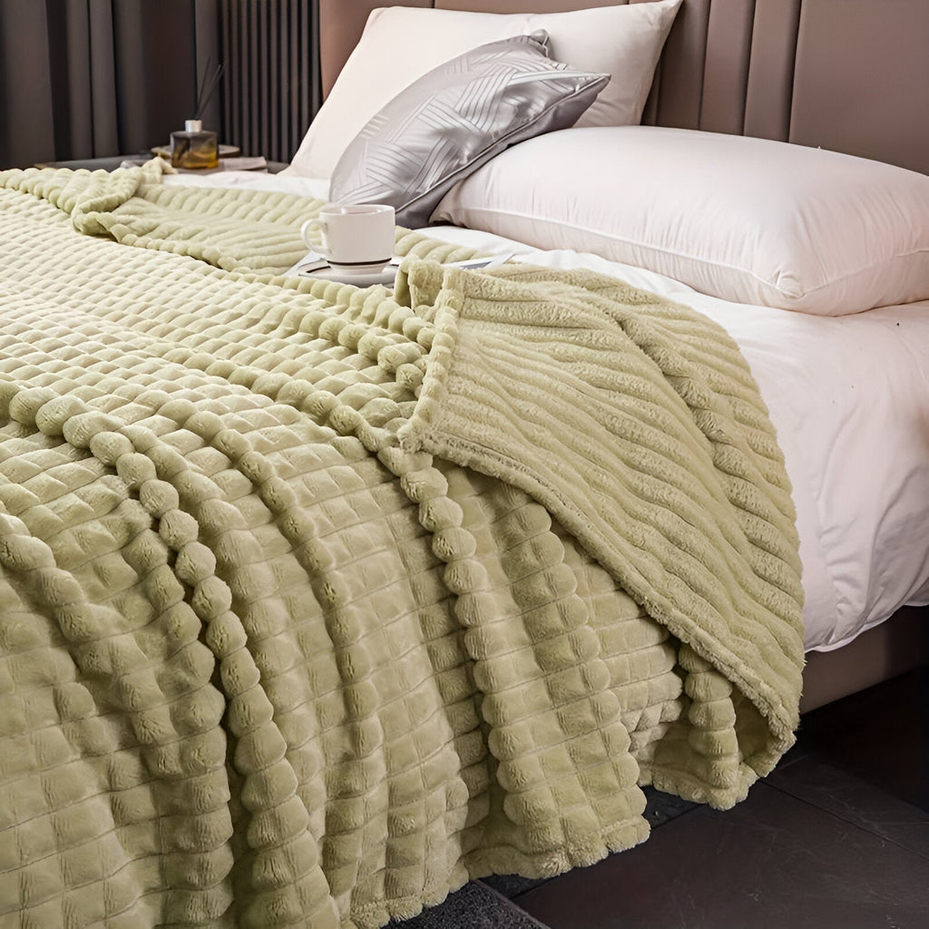 Riffeldecke aus Flanell | Weiche Decke für Sofa und Bett - Blanket-SeemSeem