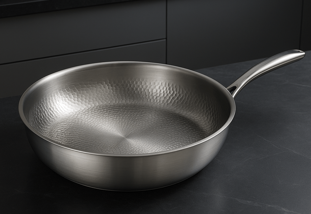 Sartén Acabado Martillado | Mango Largo Superficie Circular Para Cocina-pans-SeemSeem