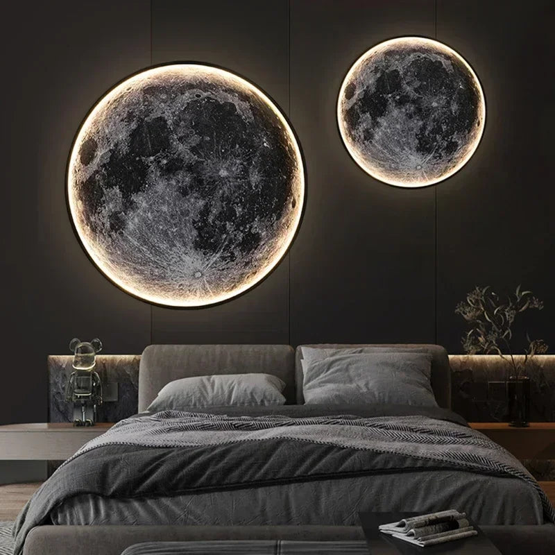 Lámpara LED De Pared Luna Realista | Iluminación Decorativa Astronómica-Lamp-SeemSeem
