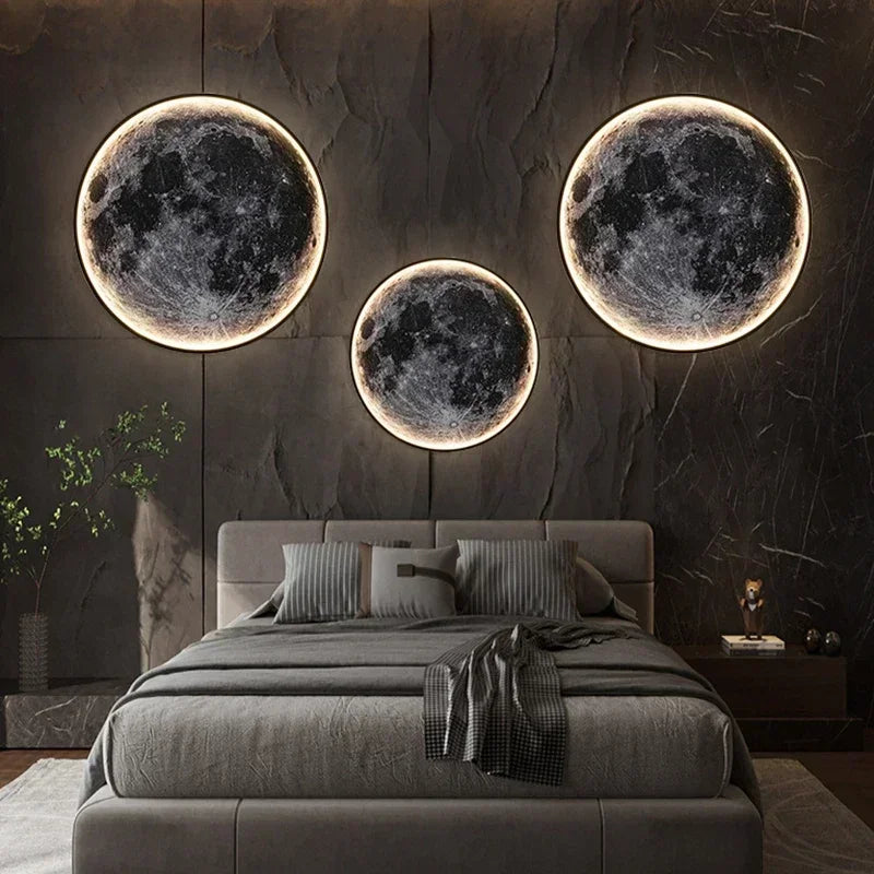 Lámpara LED De Pared Luna Realista | Iluminación Decorativa Astronómica-Lamp-SeemSeem