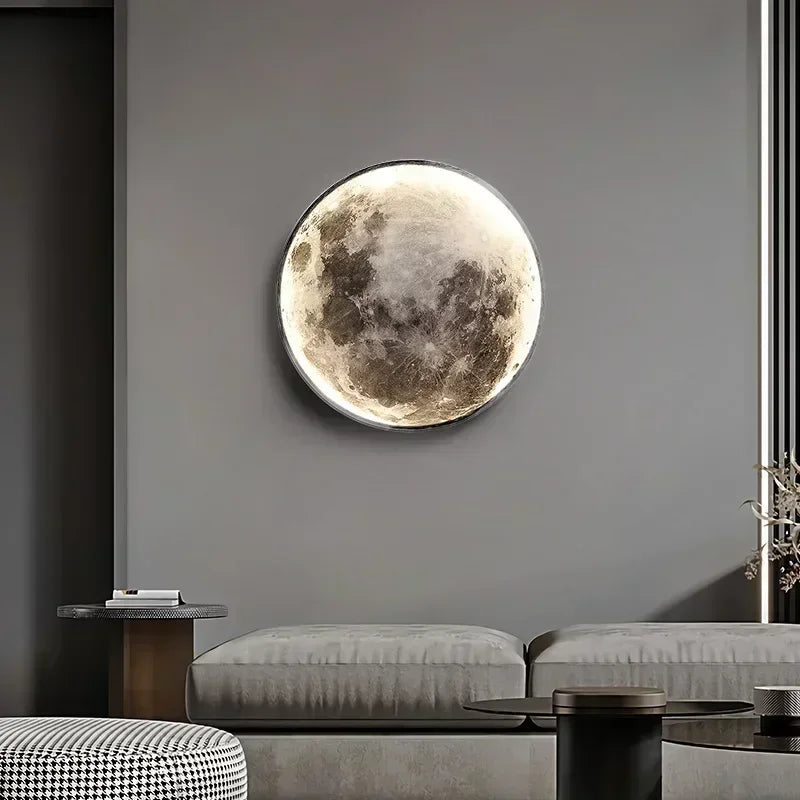 Lámpara LED De Pared Luna Realista | Iluminación Decorativa Astronómica-Lamp-SeemSeem