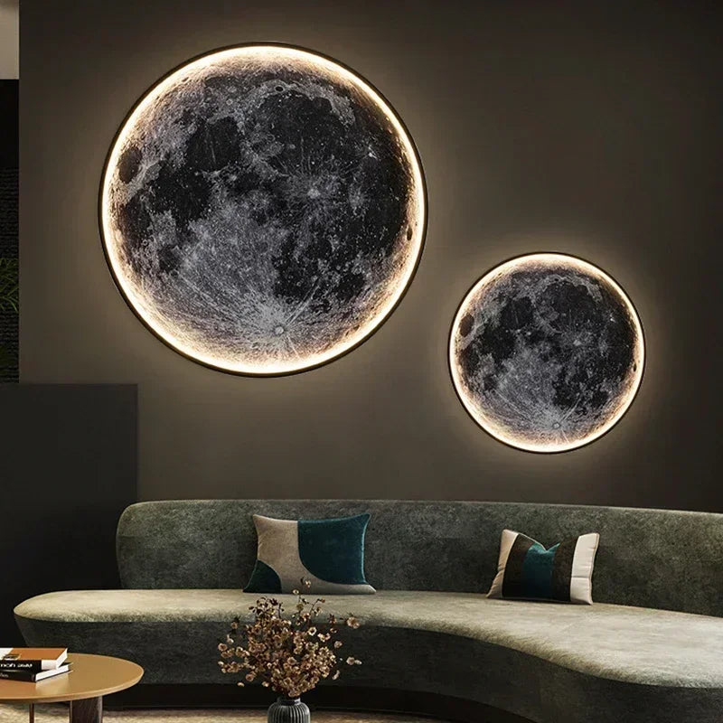 Lámpara LED De Pared Luna Realista | Iluminación Decorativa Astronómica-Lamp-SeemSeem