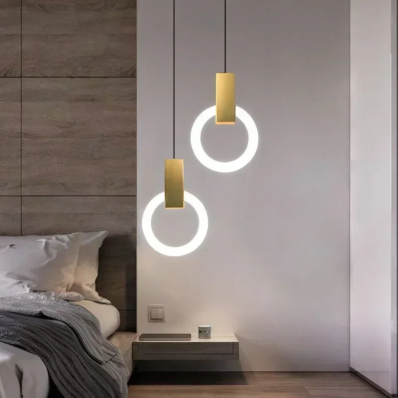 Kreisförmige LED-Hängeleuchte | Moderne Hängeleuchte -Lamp-SeemSeem