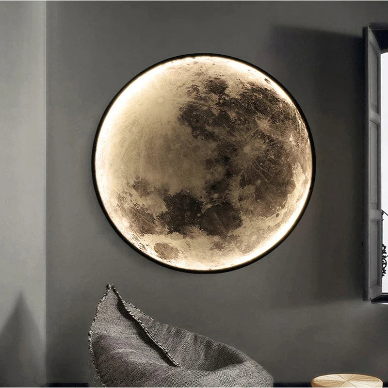 Lámpara LED De Pared Luna Realista | Iluminación Decorativa Astronómica-Lamp-SeemSeem