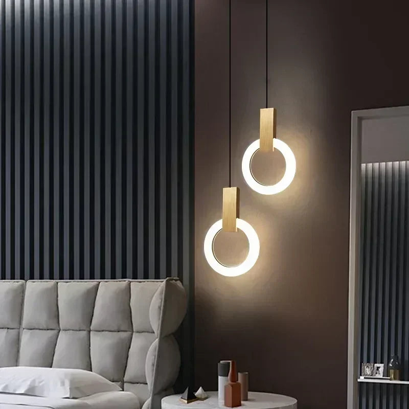 Kreisförmige LED-Pendelleuchte | Moderne Hängeleuchtung - Lampe-SeemSeem