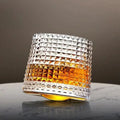 Vaso de Cristal Texturizado | Patrón Geométrico Transparente Para Whisky y Cócteles-glasses-SeemSeem