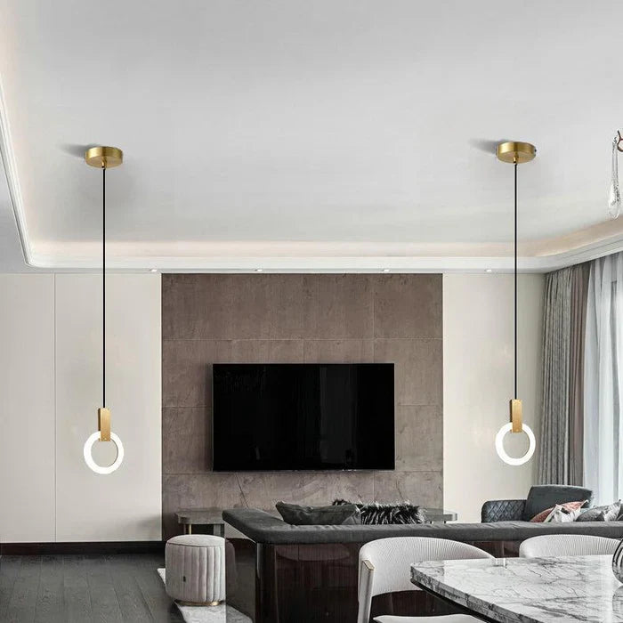 Kreisförmige LED-Pendelleuchte | Moderne hängende Beleuchtung - Lamp-SeemSeem