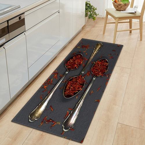 Alfombra De Cocina | Estampado De Cucharas-Rug-SeemSeem