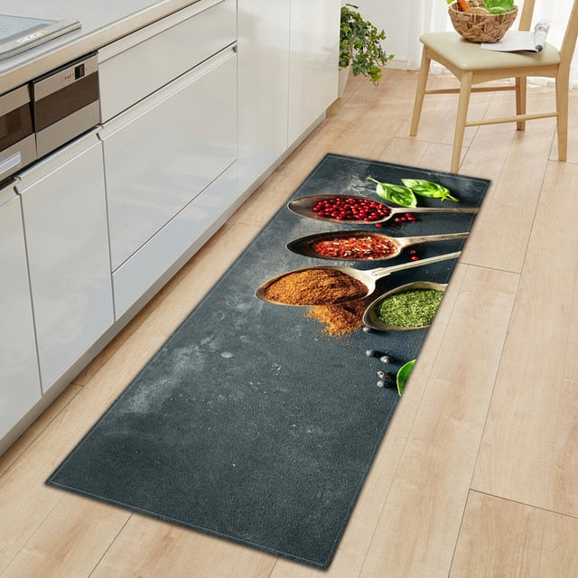 Alfombra De Cocina | Estampado De Cucharas-Rug-SeemSeem