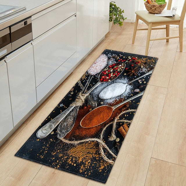 Alfombra De Cocina | Estampado De Cucharas-Rug-SeemSeem