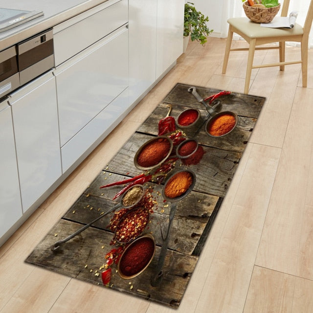 Alfombra De Cocina | Estampado De Cucharas-Rug-SeemSeem