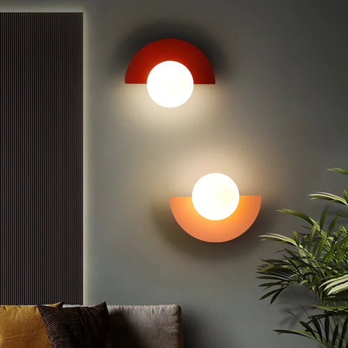 Halbkreisförmige Wandlampe | Leuchtkugel für die Innenbeleuchtung - Lampe - SeemSeem