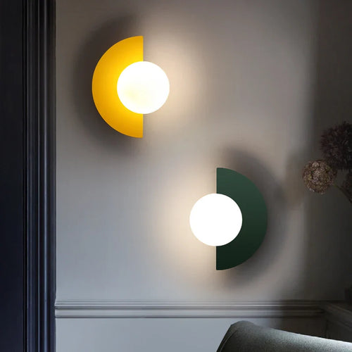 Halbkreisförmige Wandleuchte | Leuchtkugel für die Innenbeleuchtung - Lamp-SeemSeem