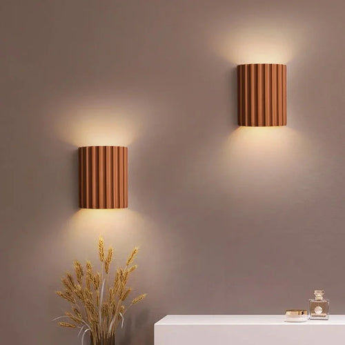 Aplique De Pared Acanalado | Iluminación Decorativa Bidireccional-Lamp-SeemSeem