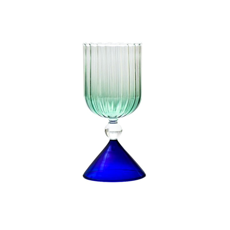 Copa Decorativa Escultural | Base Cónica Geométrica-drinkware-SeemSeem