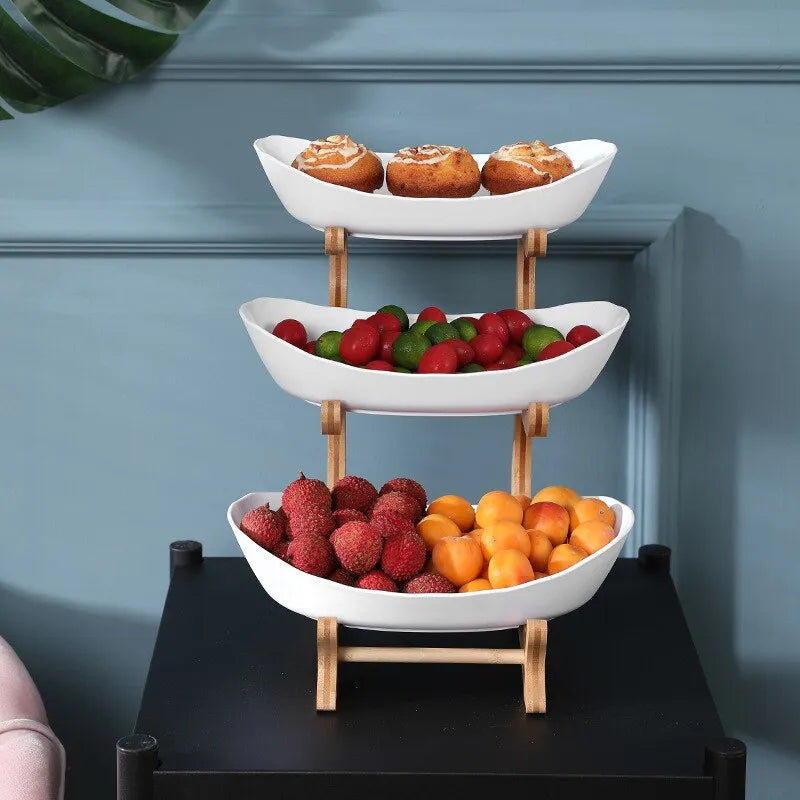 Frutero De Dos Niveles | Soporte Escalonado-Serveware-SeemSeem