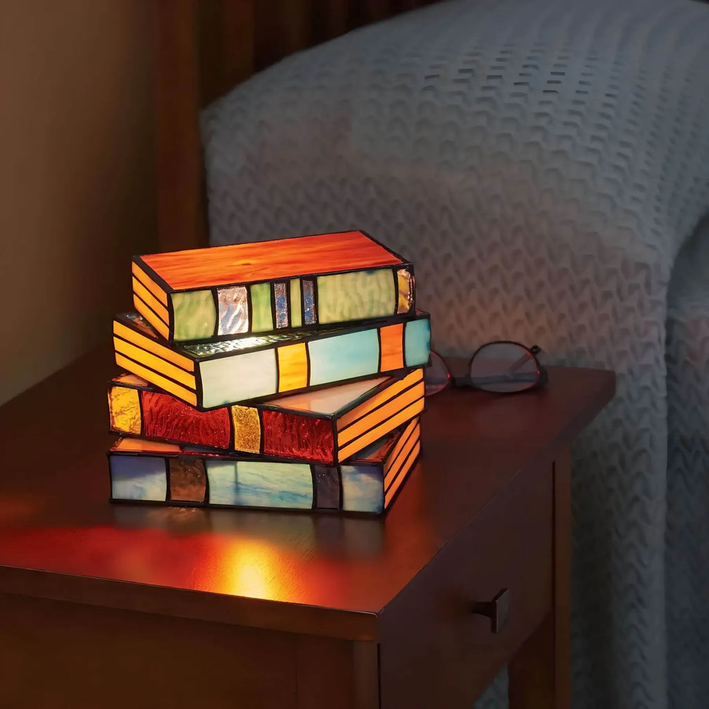 Lámpara Decorativa De Libros Tiffany | Luz Artística De Vitral-Lamp-SeemSeem