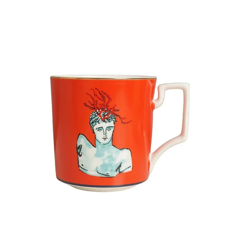Mediterrane Künstlerische Teller-Set | Dekorative Geschirr mit klassischen Motiven – Teller-SeemSeem