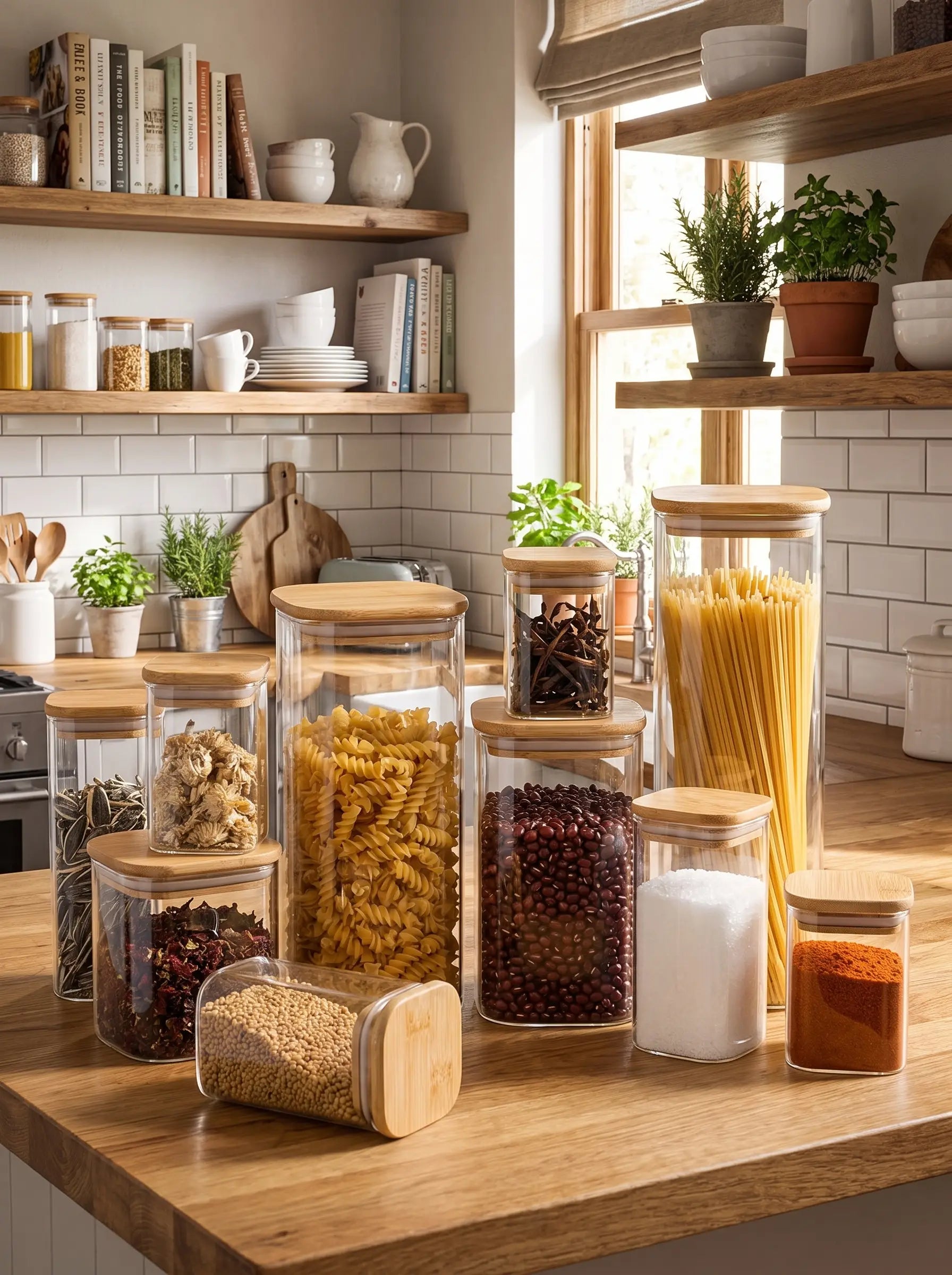 Juego De Recipientes Herméticos | Organizadores De Cocina Con Tapa