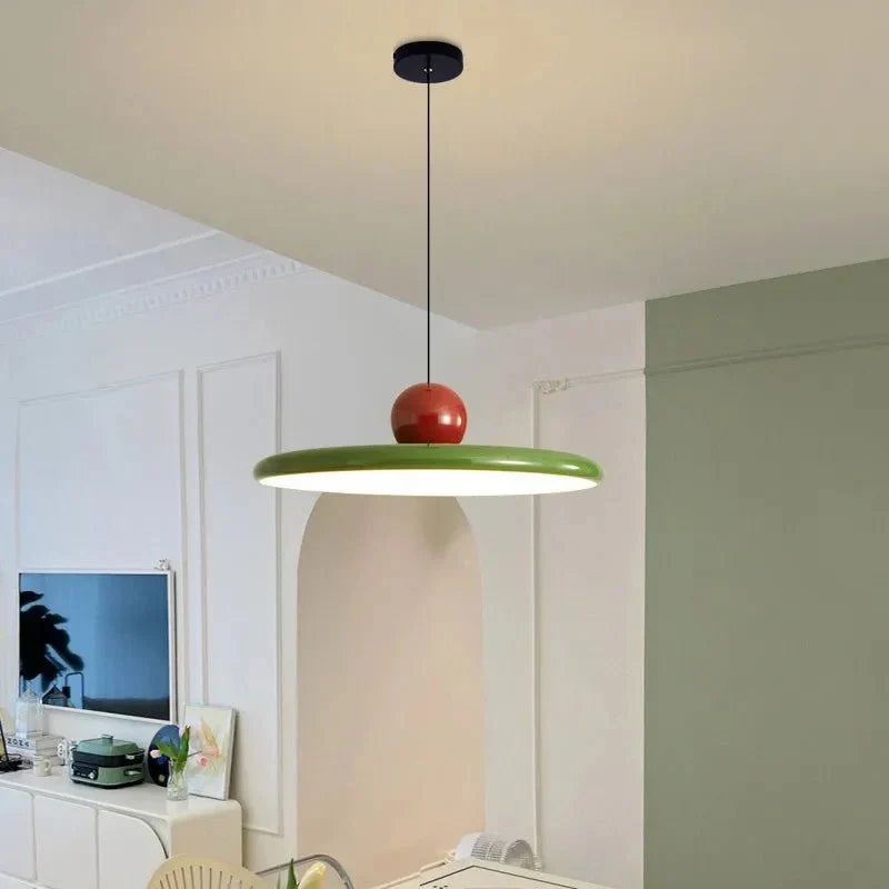 Circular Bicolor Lámpara Colgante | Pantalla Suspendida Cable Superior Iluminación Interior-Lamp-SeemSeem