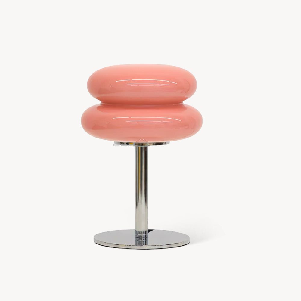 Lámpara de mesa de vidrio Macaron