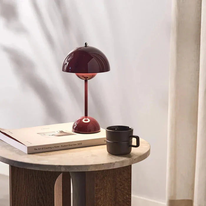 Lámpara de Mesa Semiesférica Verde | Pantalla Curva Base Circular Para Iluminación Interior-Lamp-SeemSeem