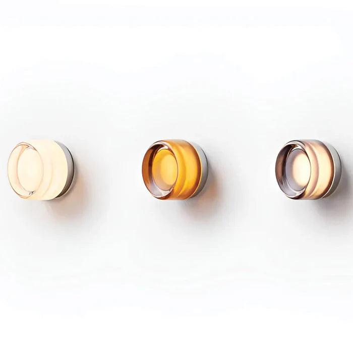 Circular Amber Wall Light | Round Shape Integrated Lighting Indoor Use-Lamp-SeemSeem