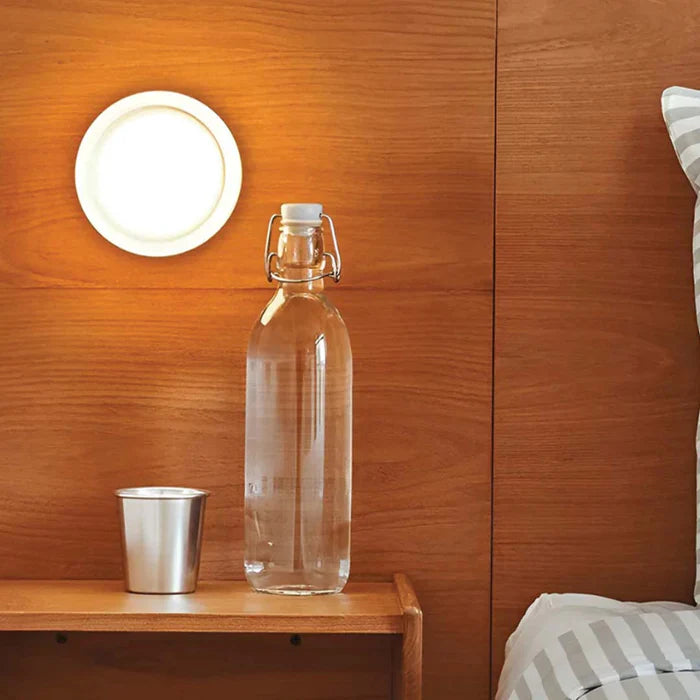 Circular Amber Wall Light | Round Shape Integrated Lighting Indoor Use-Lamp-SeemSeem