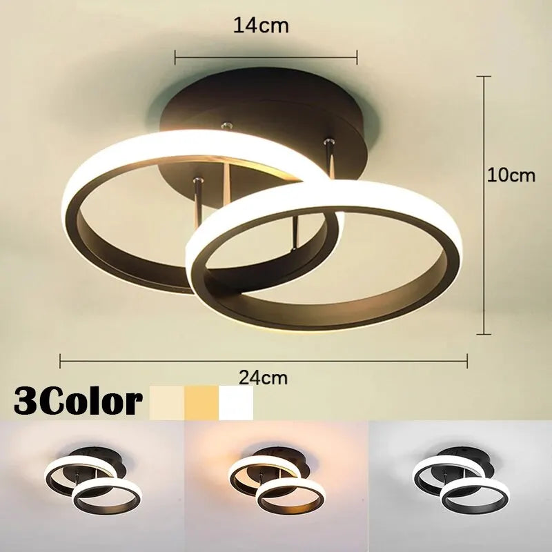 Lámpara de Techo LED Entrelazada | Aros Curvos Para Iluminación Interior-Lamp-SeemSeem